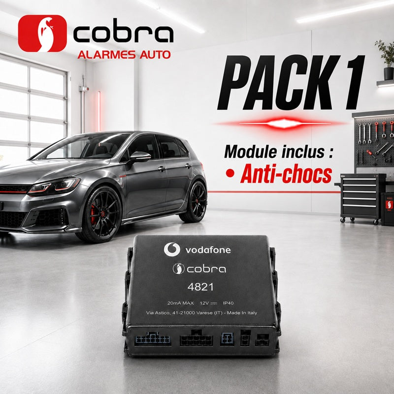 Alarme voiture Cobra 4821 CAN BUS avec détecteur de chocs Pack 1