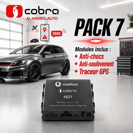 Alarme voiture 4821 Cobra GPS avec anti-choc et anti-soulèvement