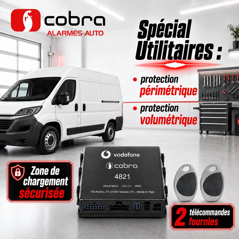 Alarme Utilitaire Cobra 4821TX CAN BUS avec 2 télécommandes