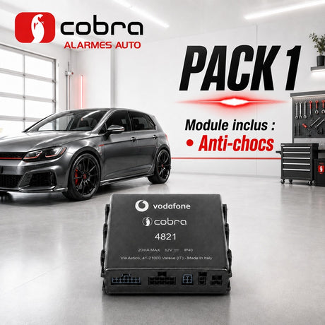 Alarme voiture Cobra 4821 CAN BUS avec détecteur de chocs Pack 1