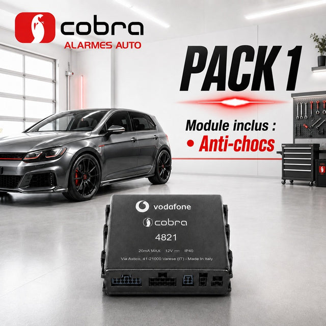 Alarme voiture Cobra 4821 CAN BUS avec détecteur de chocs Pack 1