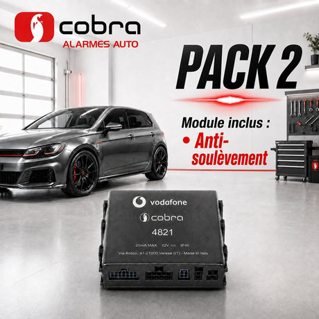 Alarme voiture Cobra 4821 CAN BUS + détecteur anti-soulèvement Pack 2