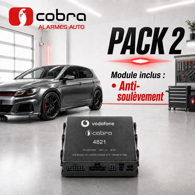 Alarme voiture Cobra 4821 CAN BUS + détecteur anti-soulèvement Pack 2