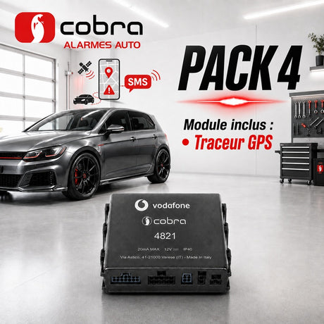 PACK 4 Alarme GPS Voiture Cobra 4821 CAN BUS